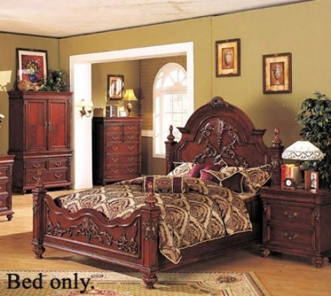 California King Size Bed Orally transmitted Style Cherry Polish