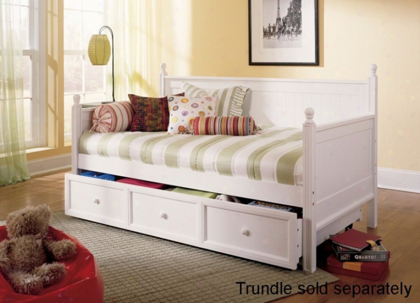 Casey Ii Daybed With Rails - Craftsman Design In White Finish