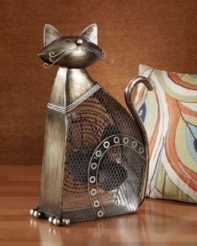 Cat Decorative Figurine Electric Table Fan