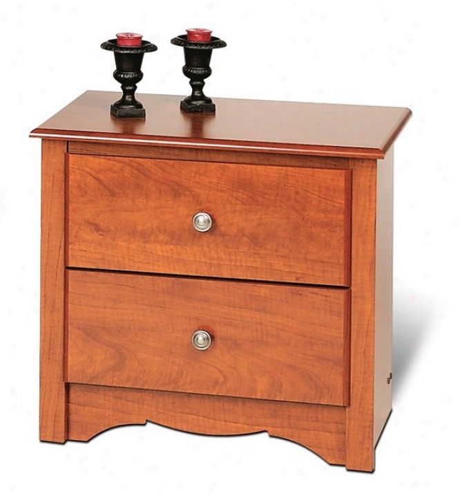 Cherry Finish Monterey Collection 2 Drawer Night Stand