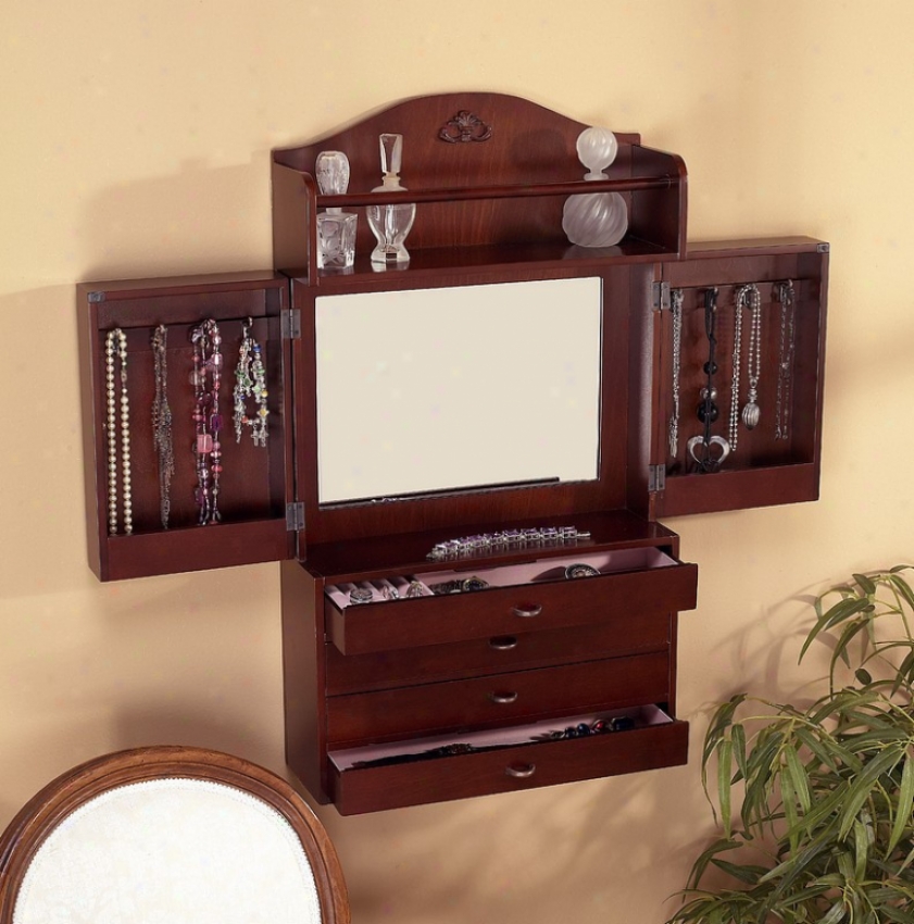 Cherru Accomplish Wall-mount Jewelry Storage Armoire
