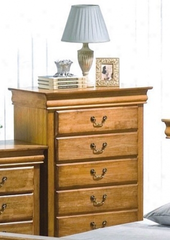 Chest Louis Philippe Style In Light Brown Finish