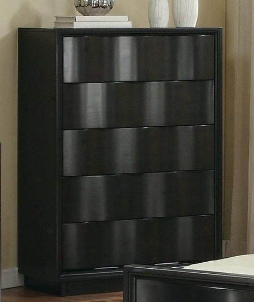 Chest With Wave Design In Bron Finish