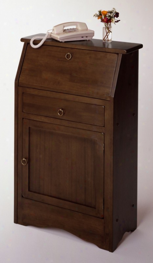 Classic Walnjt Finish Secretary Desk