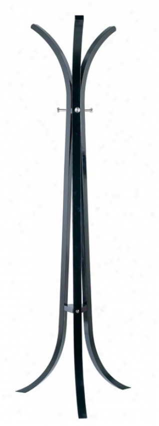 Coat Rack - Contour Series Black Finish