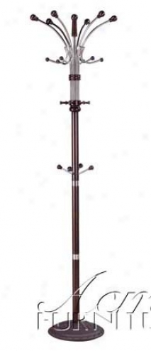 Coat Rack Cardinal's office Platform In Espresso Finish