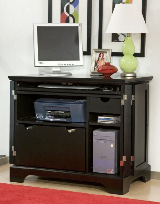 Computer Cabinet Contemporary Style In Ebny Finihs