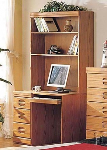 Computer Desk With Hutch Cot Style Oak Finish