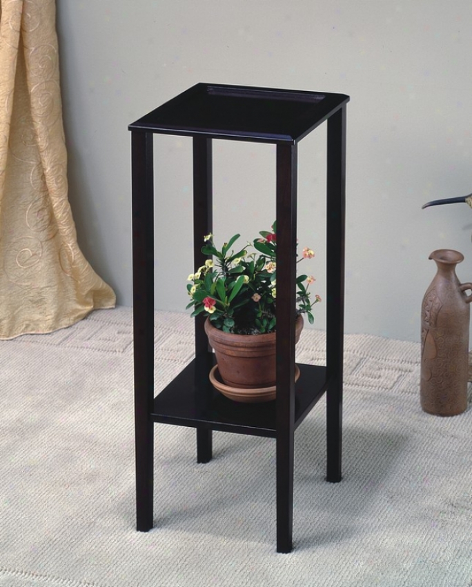 Contemporary Cappuccino End Plant Stand / Side Table