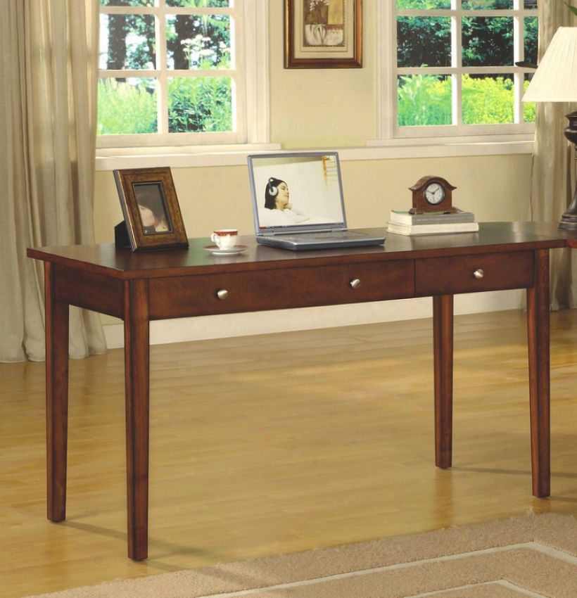 Contemporary Cherry Fnish Hoem Office Large Writing Desk