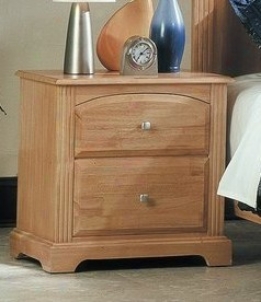 Contemporary Maple Finish Nightstand Bedside Table