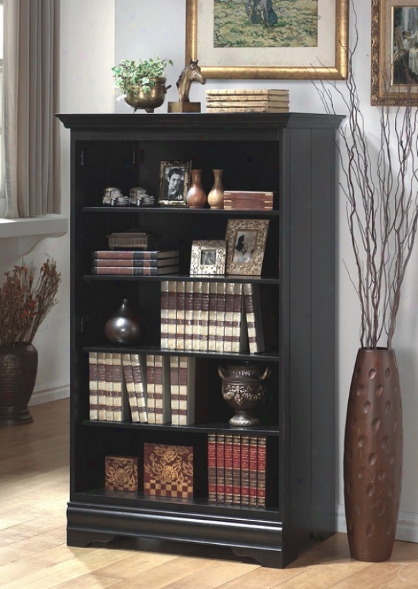 Contemporary Style Black Storage & Display Bookcase