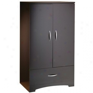 Contemporary Style Chocolate Finish Door Chest