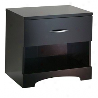 Contemporary Style Chocolate Finish Night Stand Tale