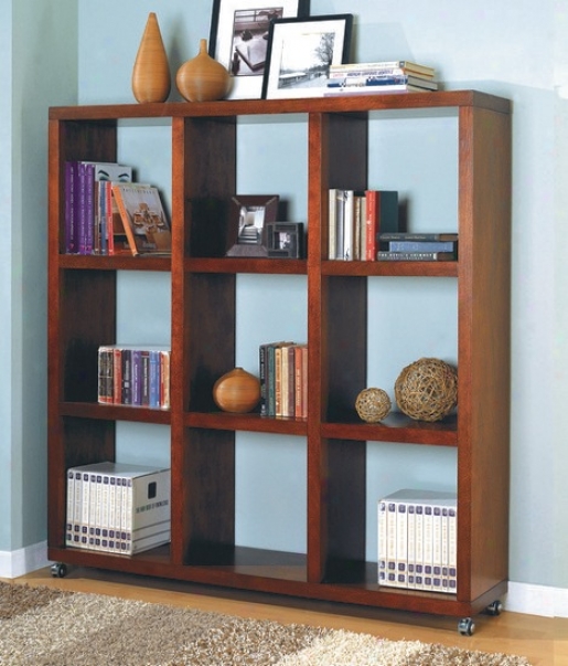 Contemporaryy Diction Mahogany Finish Book Case / Bookshelf