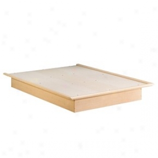 Contemporary Style Natural Maple Finish Pkatform Bsd 60&quot & Moulding