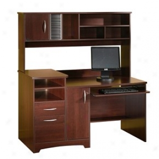Contemporary Style Royal Cherry Finish Computer Center