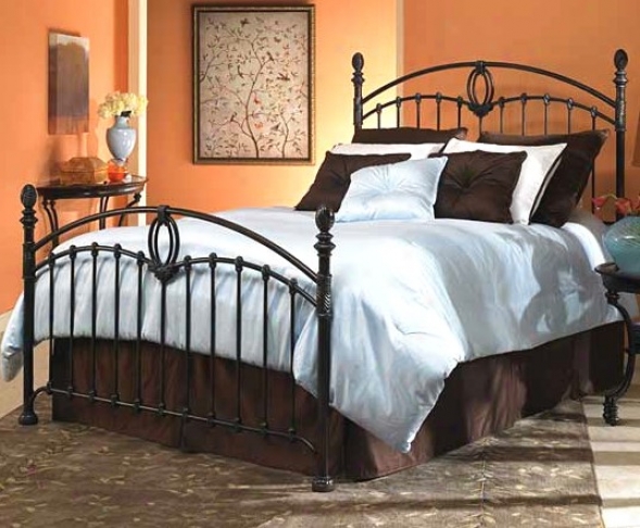 Coronado Tarnished Copper Finish King Size Iron Metal Bed