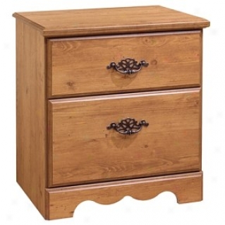 Country Stule Country Pine Finish Night Stand Table