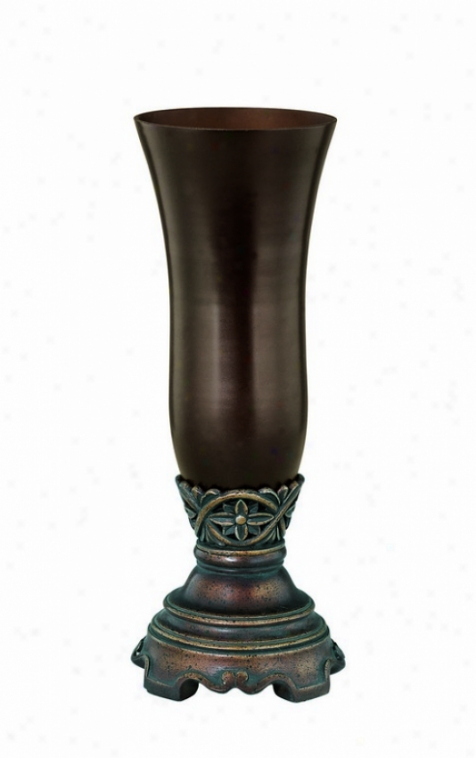 Decorative Vase In Aed Bronze Finish