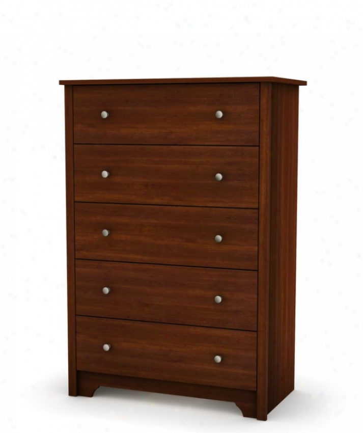 Drawer Chest Contemporary Style In Costly Cherry Finish