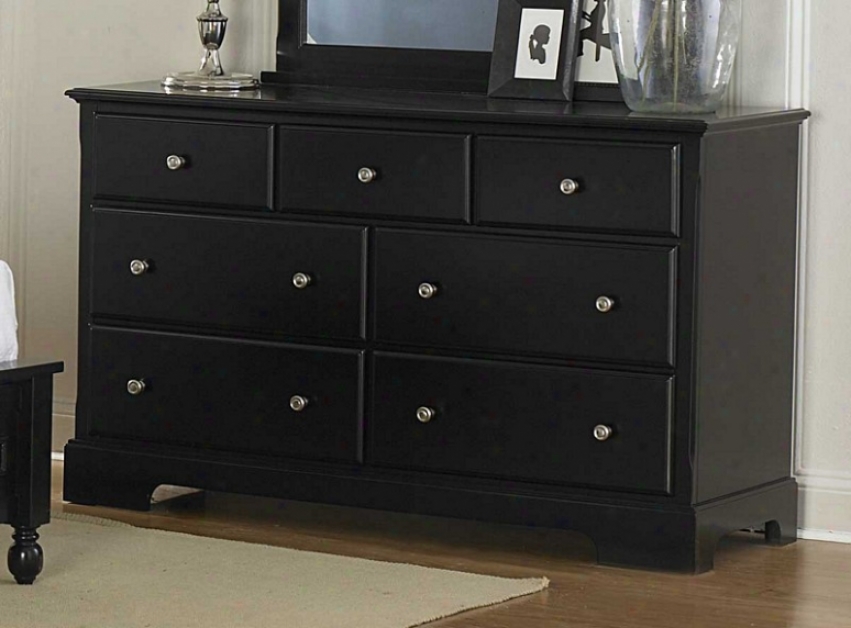 Drawer Dresser Cottage Style In Dark Finish