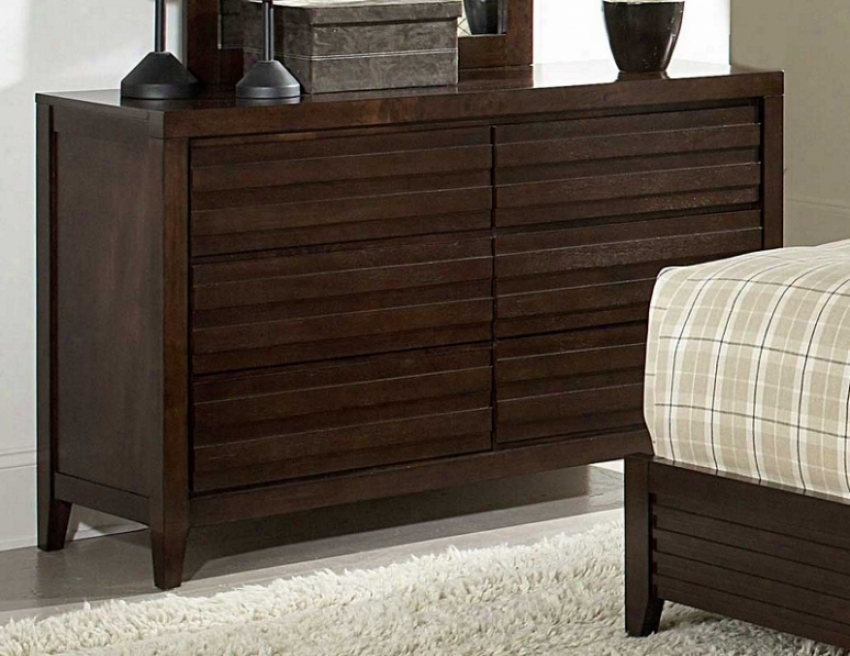 Drawer Dresser Routed Drawers Design In Warm Espresso