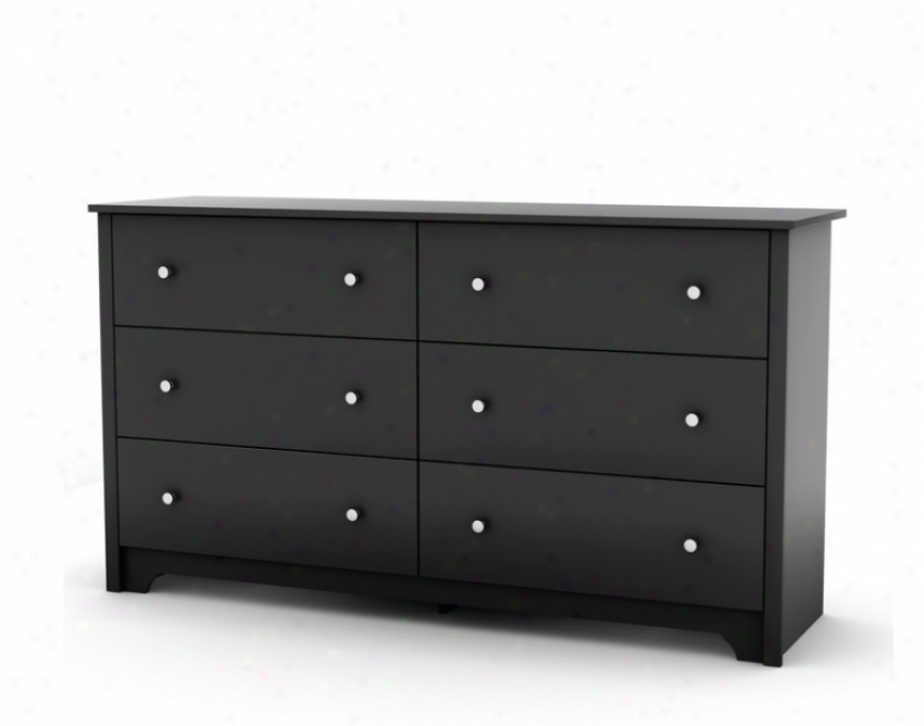 Dresser Contemporary Style In Solid Black Finish