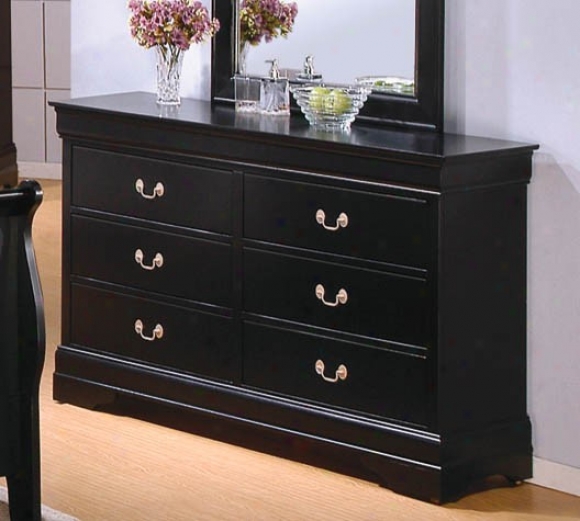 Dresser Louis Philippe Style In Black Finish