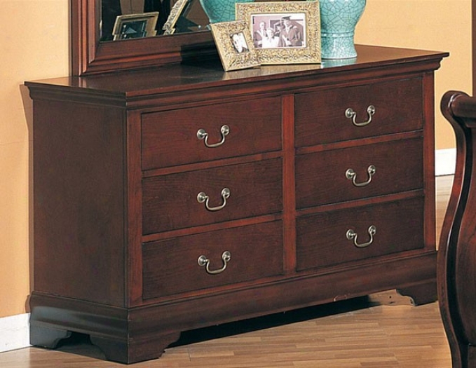 Dresser Louis Philippe Style In Rich Cherry Finish