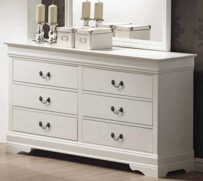 Dresser Louis Philippe Style In White Finish