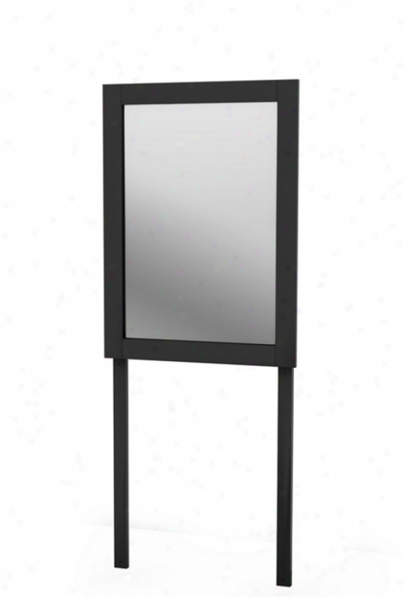 Dresser Mirror Contempoary Style In Real Black Finish