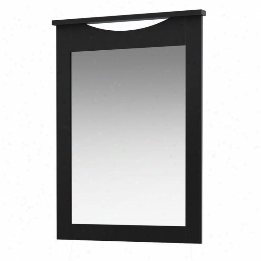 Dresser Mirror Contemporary Style In Solid Black Finish