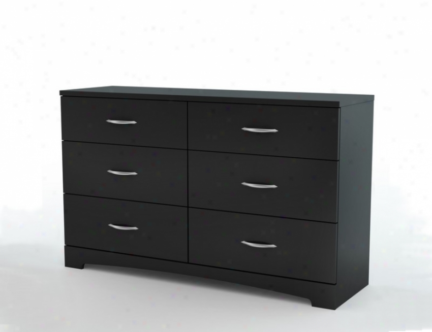 Dresser With Metal Handles Cohtemporary Style In Real Black Finish