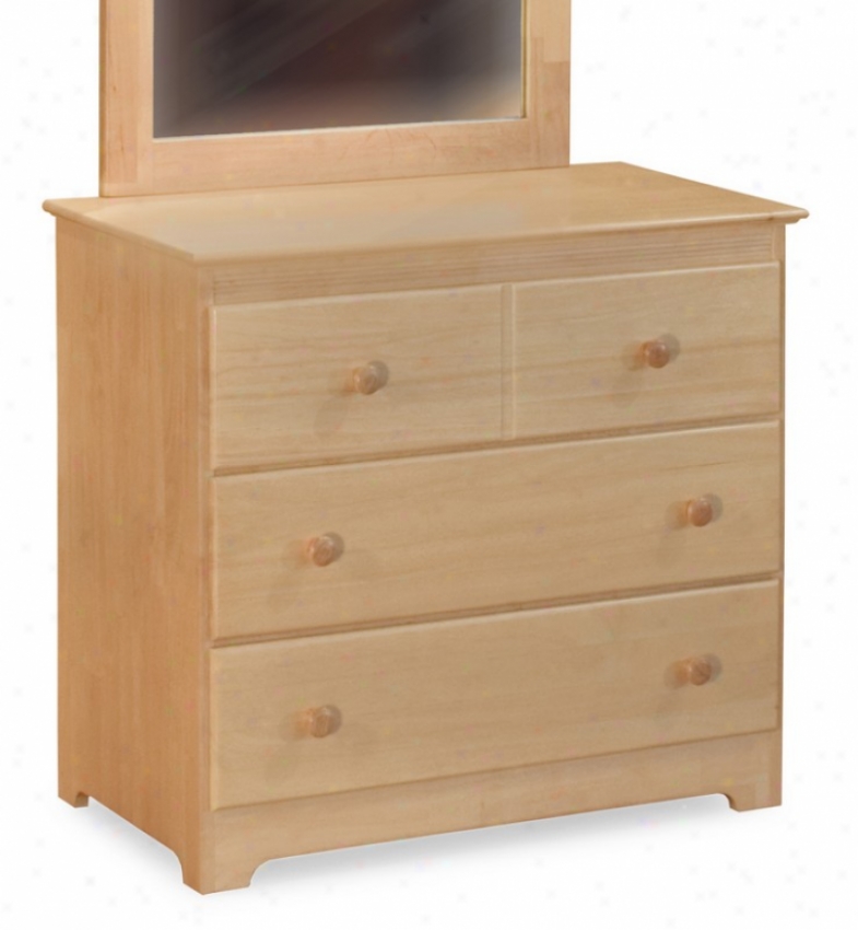Dresser With Three Drawers Windsor Style Natural Maple Finish