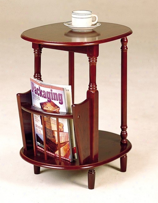 Elegant Cherry Finish Magazine Side/end Table Wood Furniture