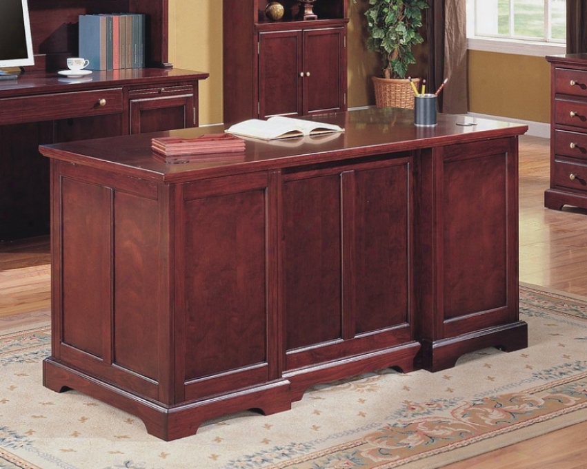 Elegant Intention Cherry Finish Home Office Writing Desk