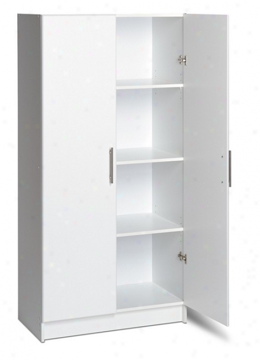 Elite Home Storage Collection White Finish 32&quot Cabinet