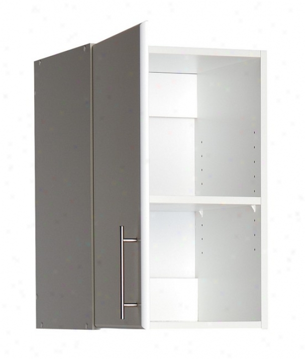 Elite Home Storage Collection White Finish Topper Wall 1-doot Cabinet