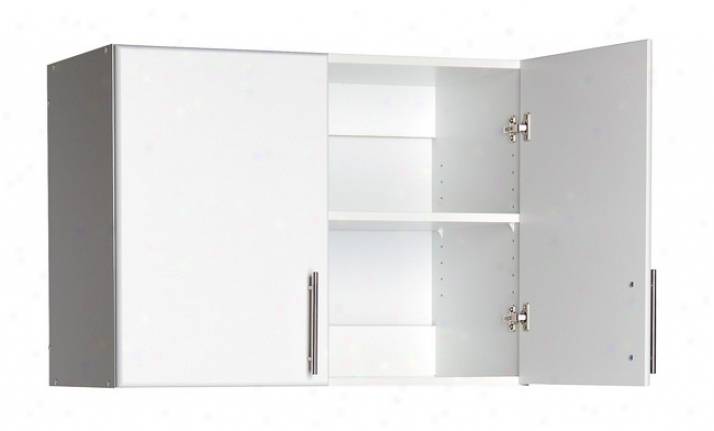 Elite Home Storage Collection White Finish Topper Wall 2-door Cabinet