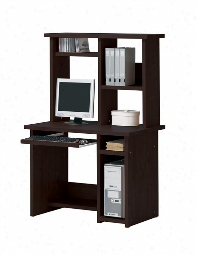 Espresso Finish Home Office Computer Desk In the opinion of Hutch