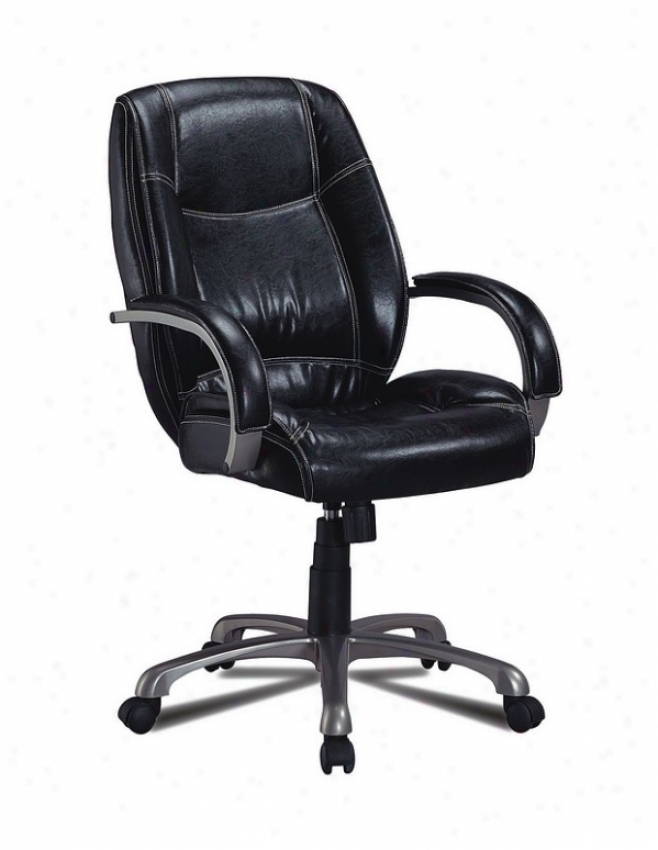 Extreme Comfort Cushion Backed Black Home Office Chair