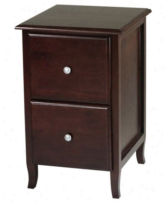 File Cabinet Contemporary Style In Merlot Finish