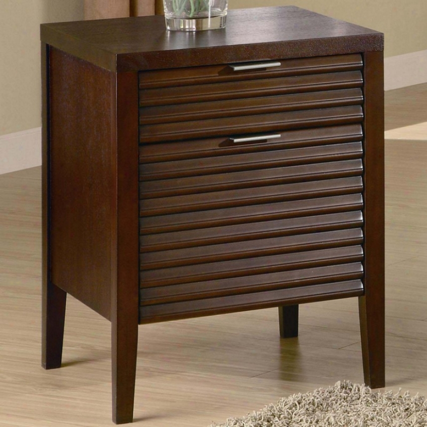 File Cabinet With Slatted Drawer Front In Warm Brown Perfect