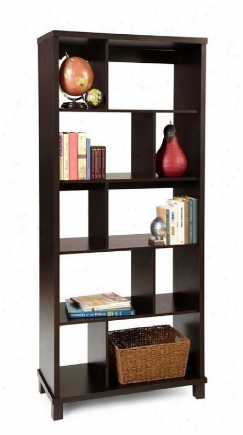 Five Tierrs Bookshelf In Espresso Finish