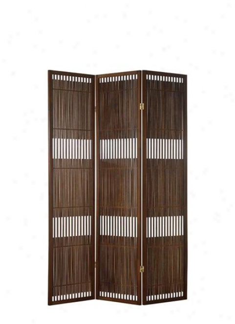 Folding Screen Unoccupied space Divideer - 3 Panels Ashville Dark Walnut Finish