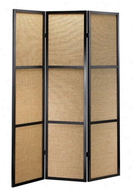 Folding Screen Room Divider - 3 Panels Haiku Bamboo