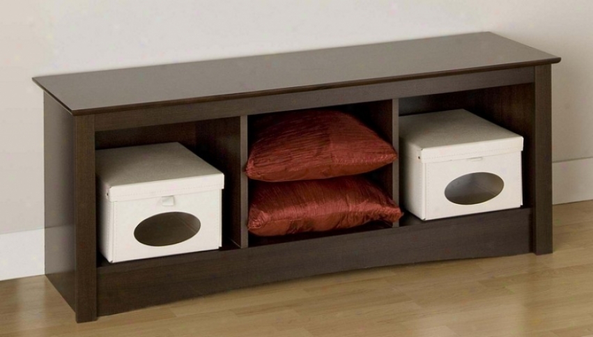 Fremont Entryway Storage Bench Wiht Cubbie In Espresso Finish