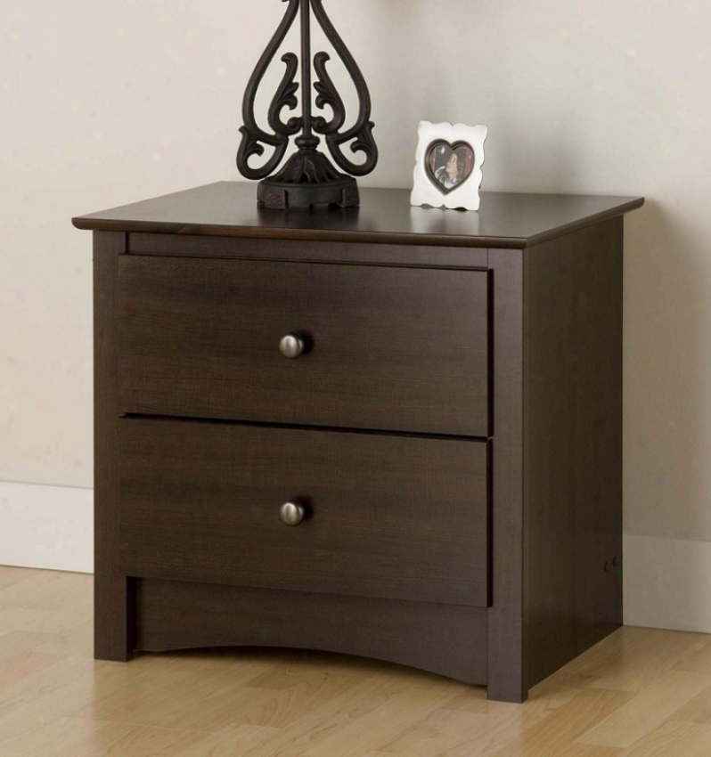 Fremont Nightstand With Drawers In Espresso Finish