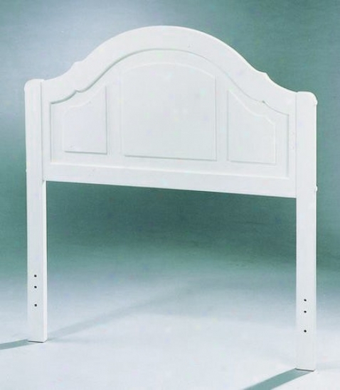 Full / Queen Size Headboard Arched Top In White Finish
